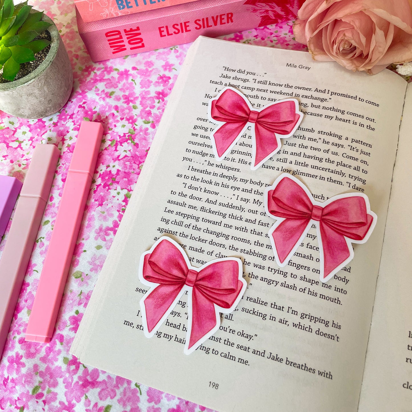 Pretty pink bow - Sticker