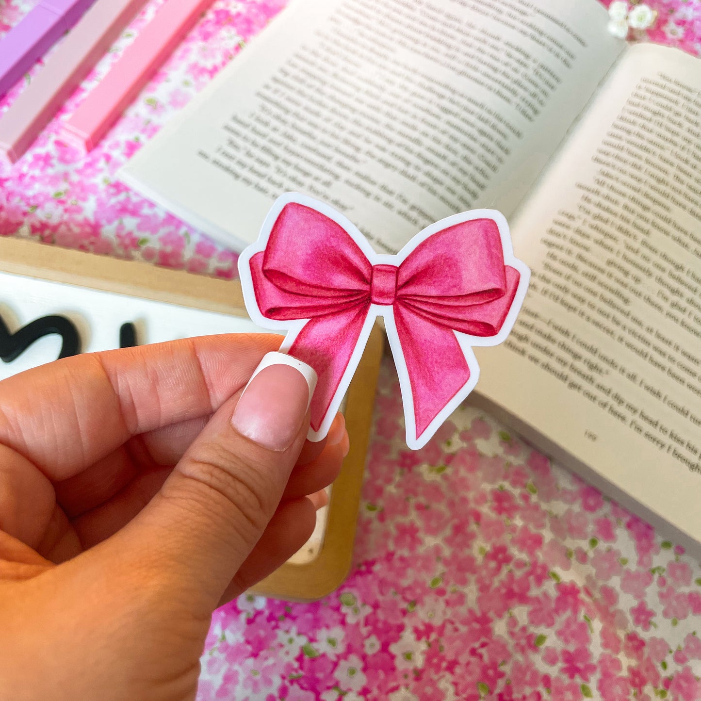 Pretty pink bow - Sticker